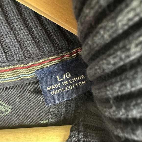 Tommy Bahama Blue Quarter-zip Knit Sweater Men’s Size Large - Picture 6 of 11